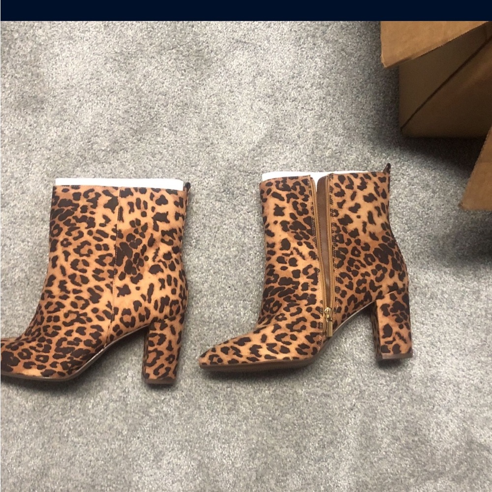 Leopard Print Heeled Boots